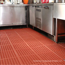 Anti Slip/Fatigue Perforated Drainage Kitchen/Workshop/Door/Stable Safety Floor Rubber Foot Mat with Hole